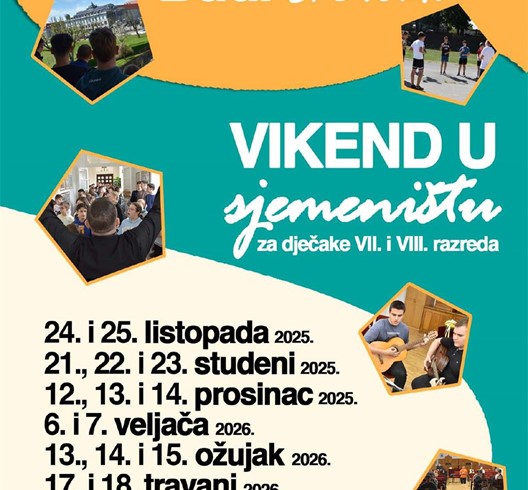 Novi ciklus "Vikenda u sjemeništu"